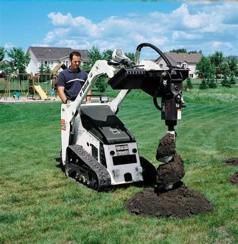 rent a skid steer to dig post hole digger|power post hole digger rental.